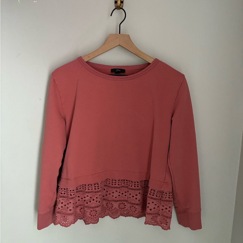 J.‎ Crew Scalloped Hem Sweatshirt Size Small